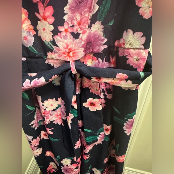 NEXT DIRECT • Kids Floral Jumpsuit - Pink and Navy - Picture 7 of 10